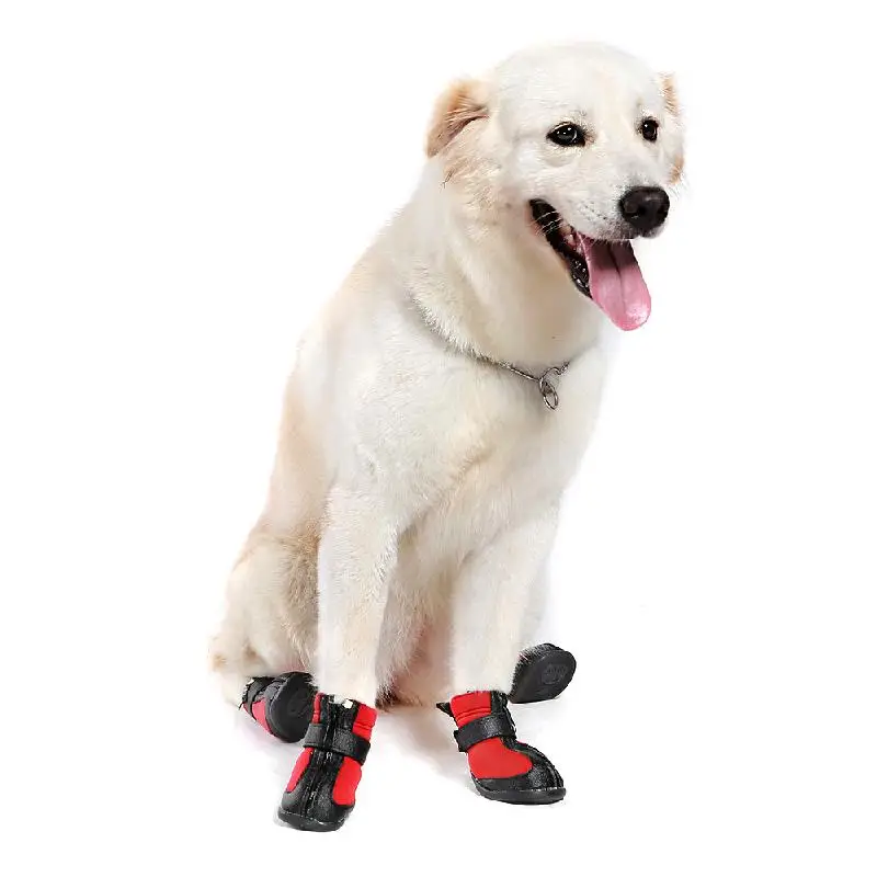 Waterproof Pet Shoes Anti Skid Dog Boots For Pet Diving fabric Blue
