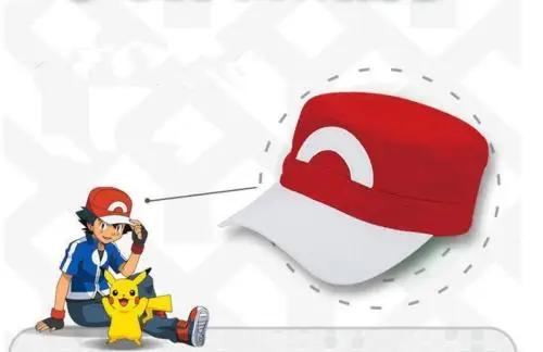 Высокое качество Pokemon XY XYZ Go Satoshi Ash Ketchum Косплей Prop S5 Красный и белый Бейсболка