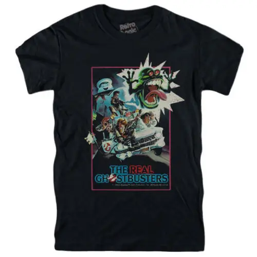 Настоящая футболка с привидениями из мультфильма 80'S Slimer Stay Puft Eagon Rey Ecto 1 |
