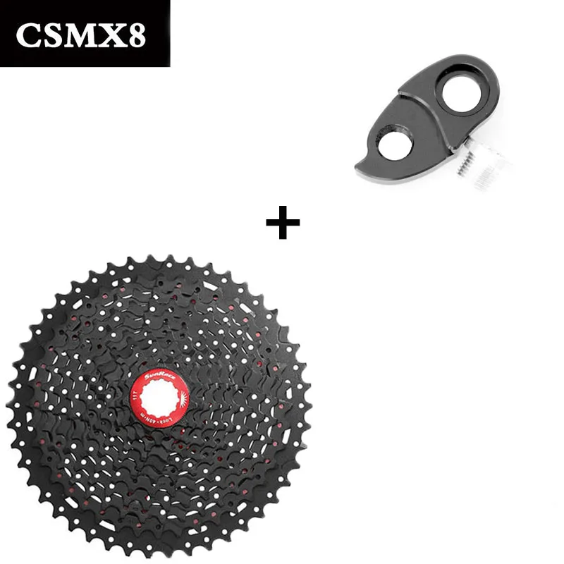 Sunracing 10s 11 скоростей MTB велосипед кассета 11-40 Fit Shimano SRAM переключатель с адаптером кассеты - Цвет: CSMX8-11-40T-Black