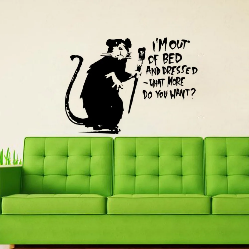 Banksy I Want Change Wall Sticker Wall Chick Decal Art Sticker Quote