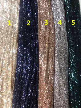 

Sat-10.2423 embroidered Mesh Tulle fabric Factory price sequins Nigerian lace fabrics