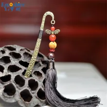 Китайский Стиль креативный подарок оригинального дизайна в стиле ретро с кисточками Закладка для книги Одежда высшего качества брендовая металлическая закладка для книги для студентов M167