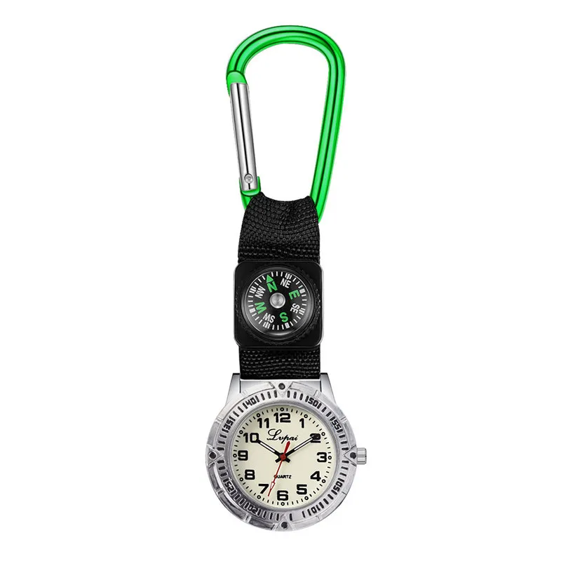 Lvpai многофункциональные спортивные простые часы Портативный Досуг медсестры кварцевые часы мужские часы с компасом с карабином WD - Цвет: C