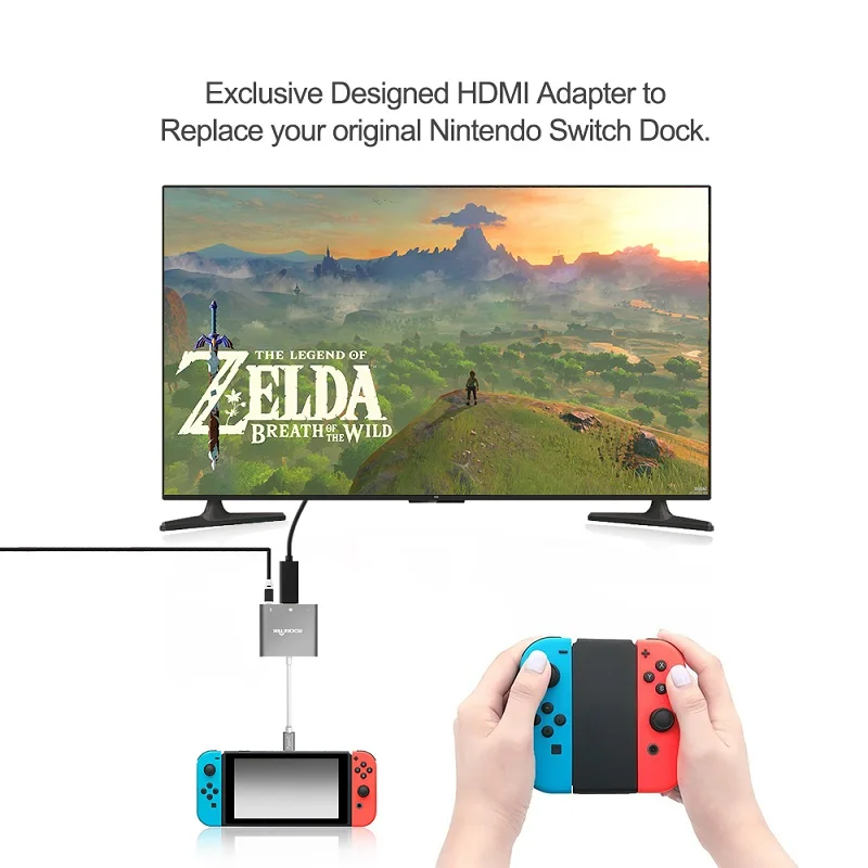 Портативная док станция Rocketek USB C адаптер Type к HDMI конвертер 4K HD передача для
