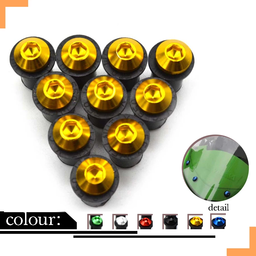 motorcycles parts Windshield Spike Bolts Screws M5 Nuts For 2006-2014 Yamaha FZ1 FZ6 Fazer FZ8 FZ6R XJ6 MT-07 MT-09 MT09 13 cn | Автомобили