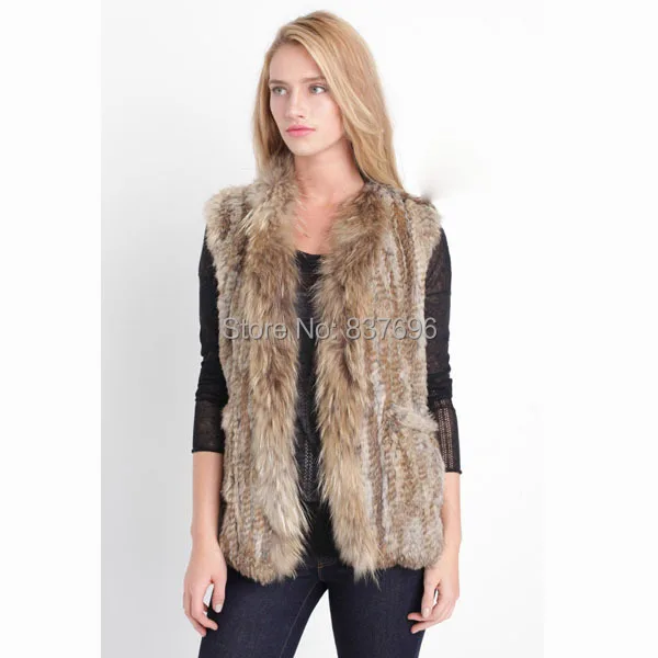 

Fashion Really Rabbit Hand Knitted Vest With Tassels high qualityOEM/ODM STYLE NV01