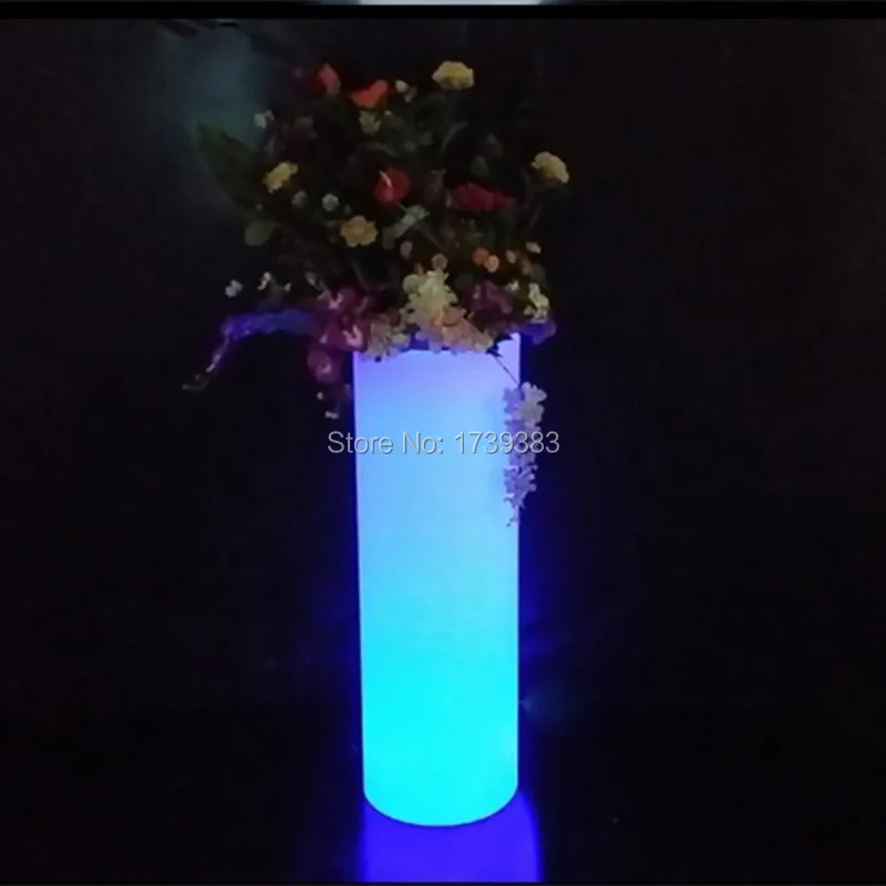 

Waterproof Outdoor Height 75cm multi-color illuminated Champagne Cooler LED Accu Outdoor Ice Bucket holder,LED Glow flower pot
