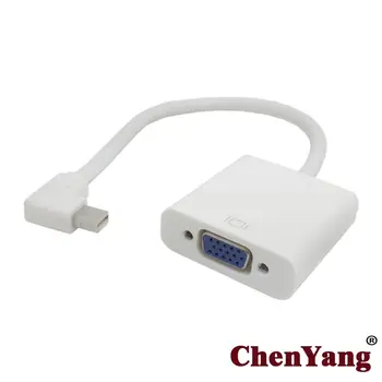 

10pcs/lot VGA RGB Monitor Cable to Left Angled 90 D Mini DisplayPort DP Male Adapter WH