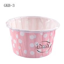 BAKEST 100 шт/партия розовый цвет белый горошек Круглая Бумажная форма для выпечки