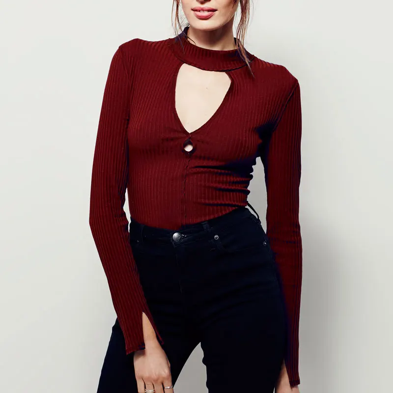 

2017 spring autumn vintage slim typet hollow out long sleeve tight fashion shirts top sexy cotton shirts free ship