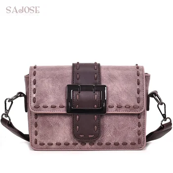 

Crossbody Bags For Women Leather Shoulder Bag Lady Fashion Vintage Handbag Girl Splice Flap Women's Messenger Bags Drop Shipping