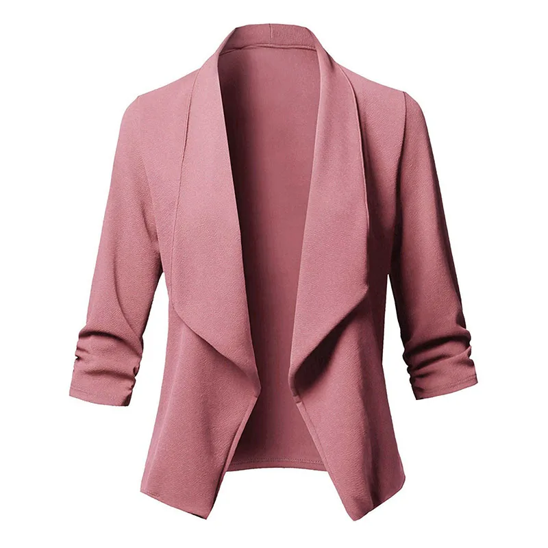 Ladies Blazer 3/4 Sleeve Blaser Women Suit jacket Female Feminine ...