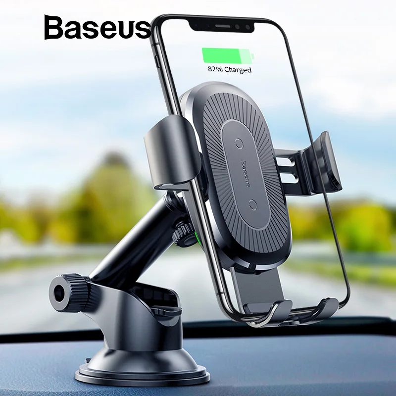 Baseus 2 in1 Qi Wireless Car Charger for iPhone XS Max Samsung S8 Quick Wireless Charging Charger Car Mount Mobile Phone Holder Baseus 2 in1 Qi Wireless Car Charger for iPhone XS Max Samsung S8 Quick Wireless Charging Charger Car Mount Mobile Phone Holder