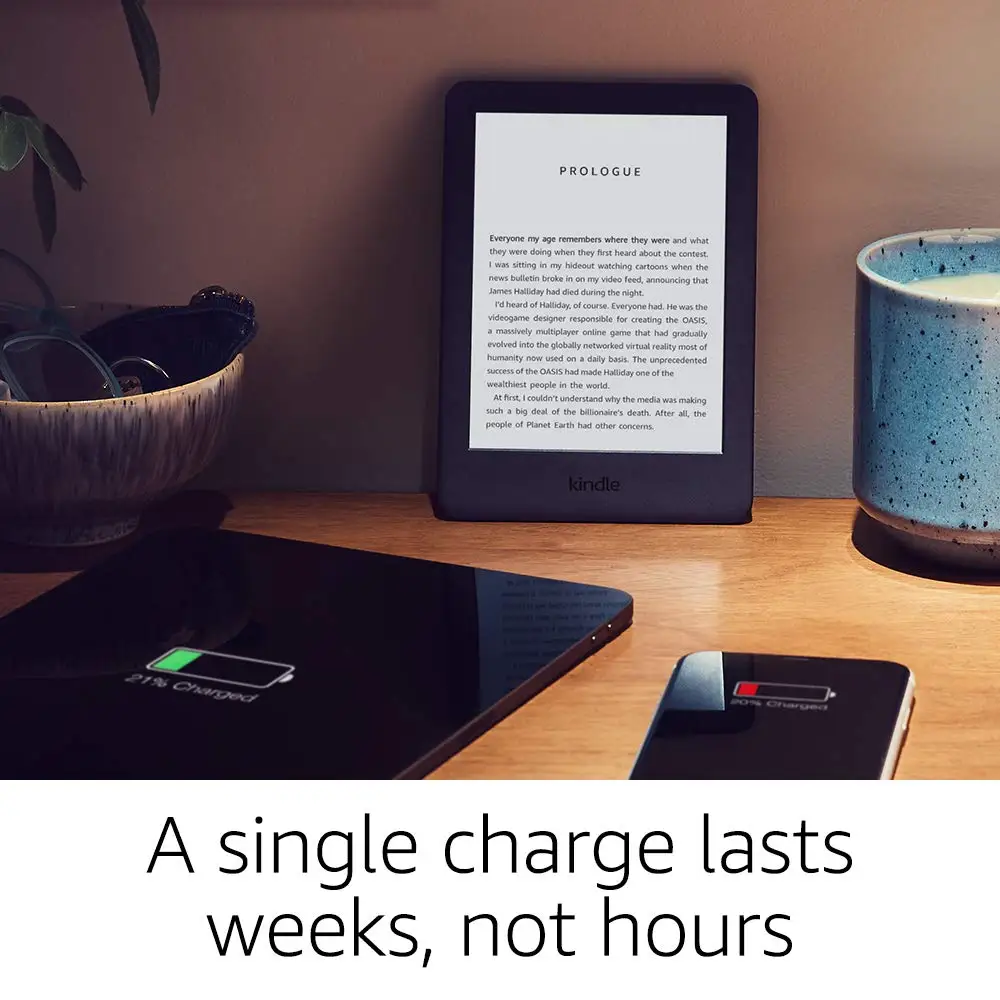Все новые Kindle черный 2019 версия теперь со встроенным спереди светильник Wi Fi 8GB для