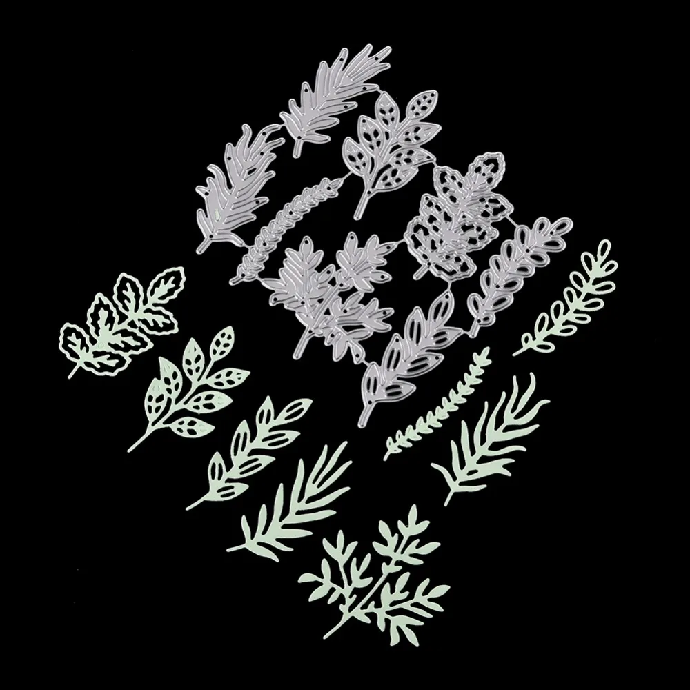

pine leaves collet frame partten Metal Cuting Die Craft Scrapbooking Embossing Dies Cuting Die Stencils DIY card Decor