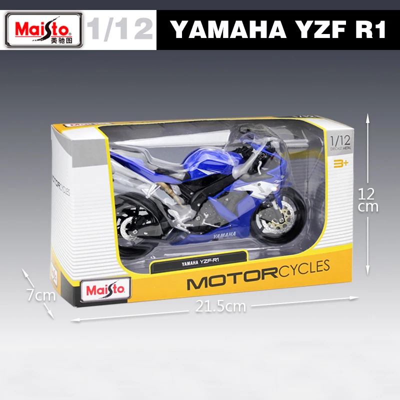 Maisto 1:12 Yamaha Supercross YZF-R1, металлическая литая модель, спортивный мотор, гоночный мотоцикл, модель мотоцикла для детей, игрушки, подарки, оригинальная коробка