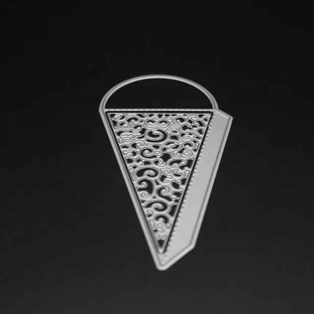 53x110mm gift box cone shape metal steel embossing template cutting