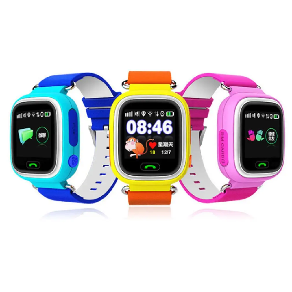 

Q90 GPS Positioning Smart Watch For Children SOS Emergency Alarm Watch Color Touch Screen Waterproof Baby Safe Watch