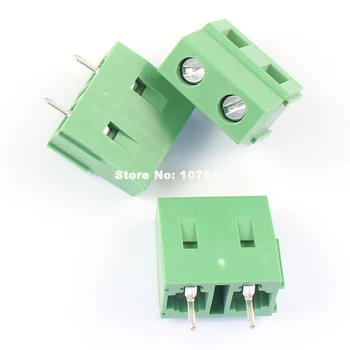

100 Pcs Per Lot 7.5mm Pitch 2 Pin 2 Poles Straight PCB Screw Terminal Block 300V 10A