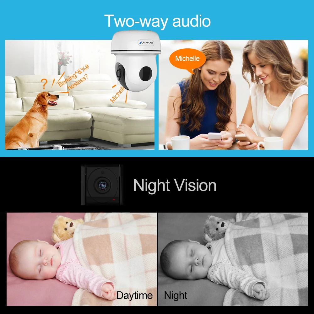 VStarcam C26S Wi Fi IP камера 1080P HD cctv Беспроводная домашней безопасности ночного видения с