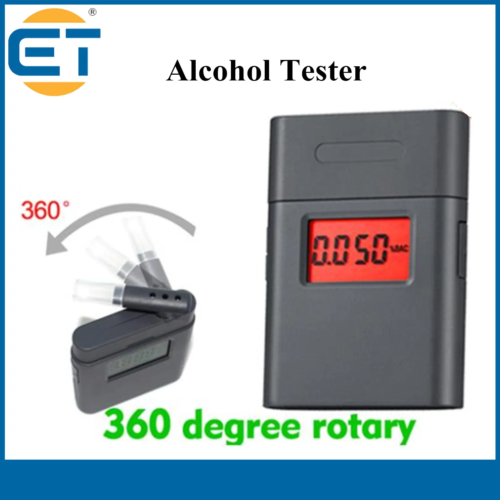 Patent Alkohol tester Police Digital Breath Alcohol Tester with 360