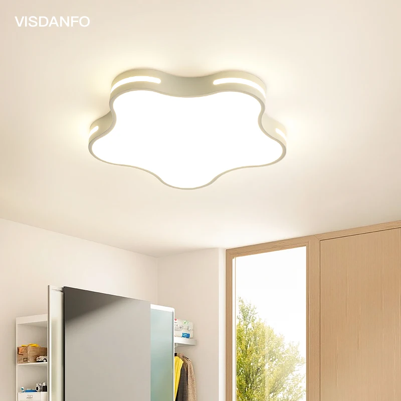 

LED Ceiling Light Modern Lamp Panel Star Lighting Fixture Children Bedroom Hall Surface Mount Flush Remote Control Kids