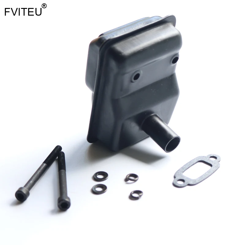 Металлический глушитель FVITEU для двигателя 23cc 26cc 29cc 30 5 cc 1/5 HPI Baja 5B ss 5t 5sc Rovan