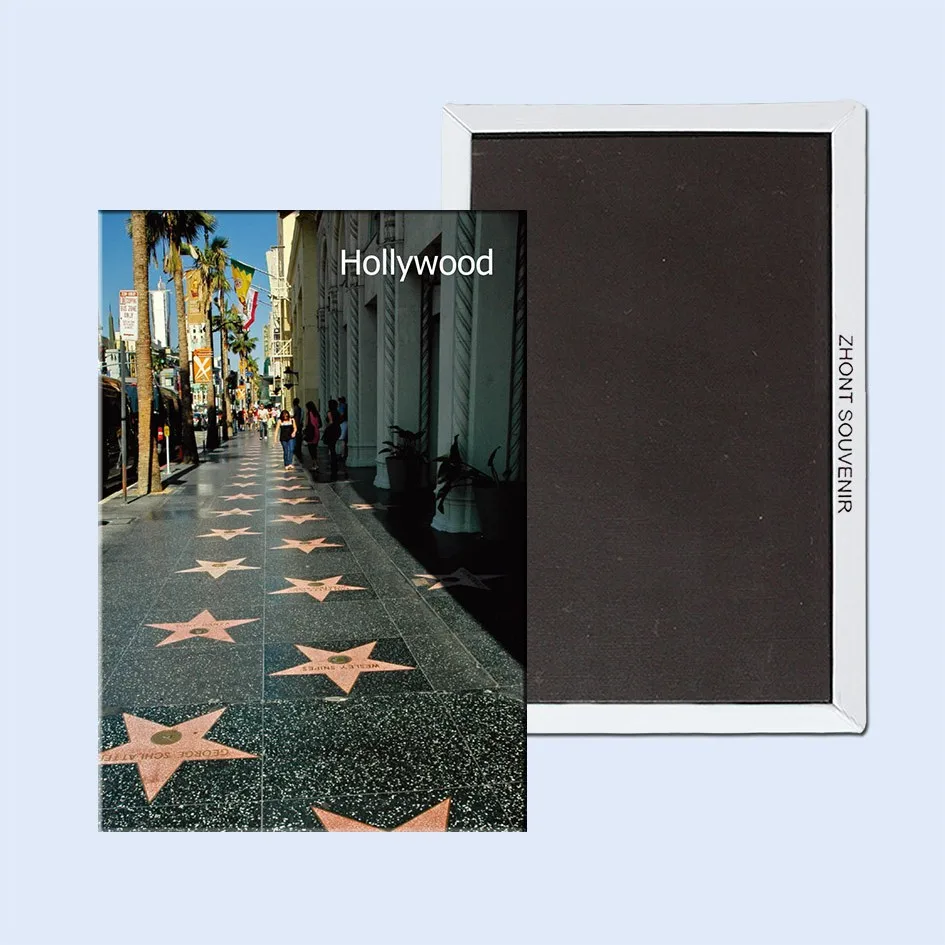 

Free Shipping over $12, US California Avenue of stars of Hollywood Rectangle Metal Fridge Magnet 5433 Tourism Souvenir