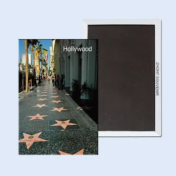 

USA Travel Magnets Memorabilia , US California Avenue of stars of Hollywood Rectangle Metal Fridge Magnet 5433 Tourism Souvenir