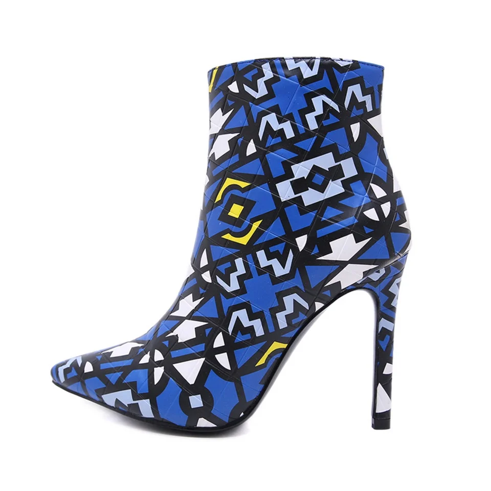 Qualité Bout 35 2018 Multicolore Haute 2 Glissière À Talons Sexy Tissu Chaussures Femmes 1 Bottes De Hauts 42 Latérale Mode Pointu Taille SUMGjLzqVp