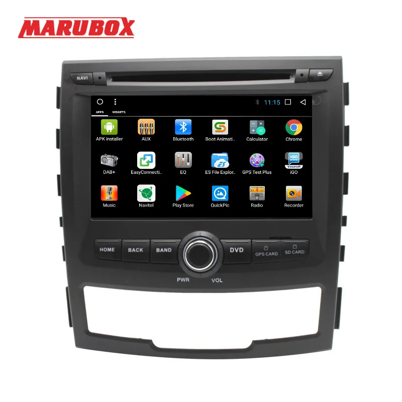 Perfect MARUBOX Car Multimedia Player For SSANGYONG KORANDO 2011-2013 2DIN Octa Core 7" Android 8.1 Stereo Radio GPS Navigation 7A603DT8 2