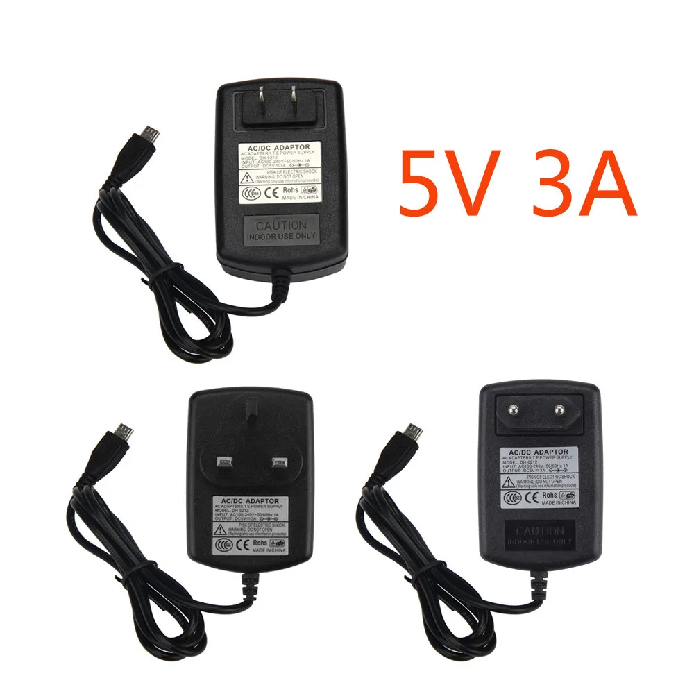 Настенный источник питания 5 В 3A Micro USB AC адаптер DC настенная мощность высокое