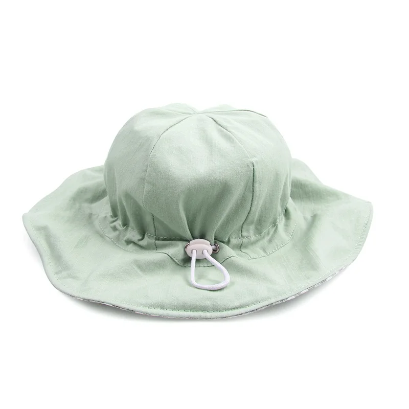 2019 Cotton Baby Bucket Hat For Girls Wide Brim Kids Sun Cap Adjustable 1-4Years Baby Boys Hat Spring Summer Baby Girls Clothing (36)
