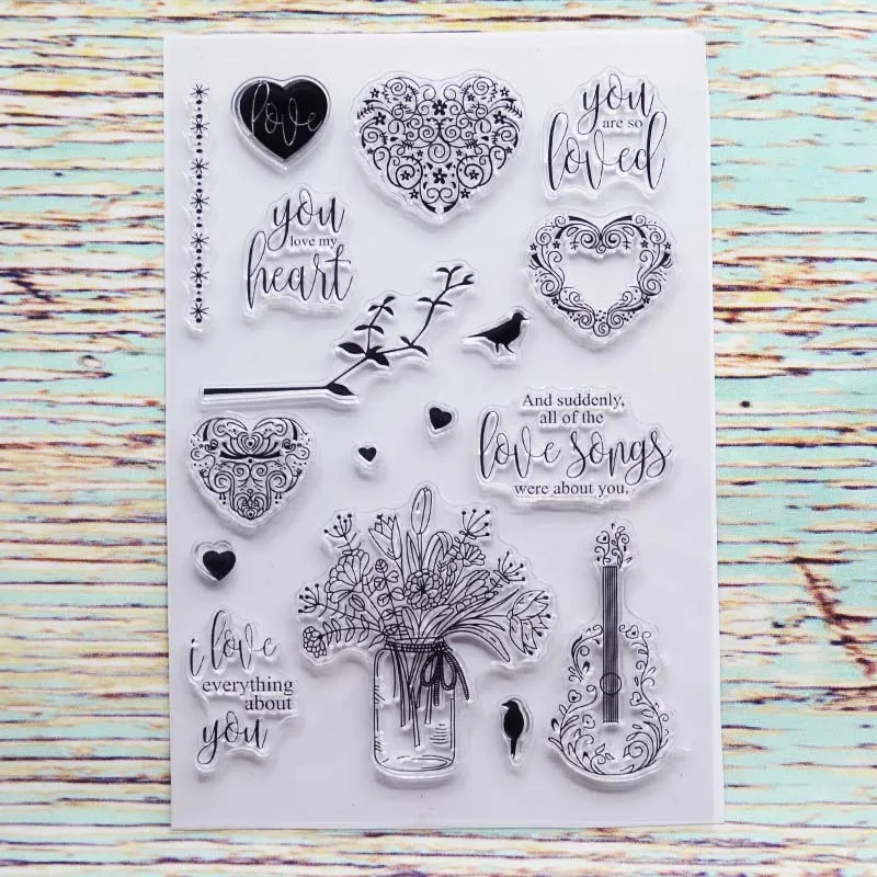 Прозрачный штамп You are my heart для скрапбукинга сделай сам/изготовления карт/Детские