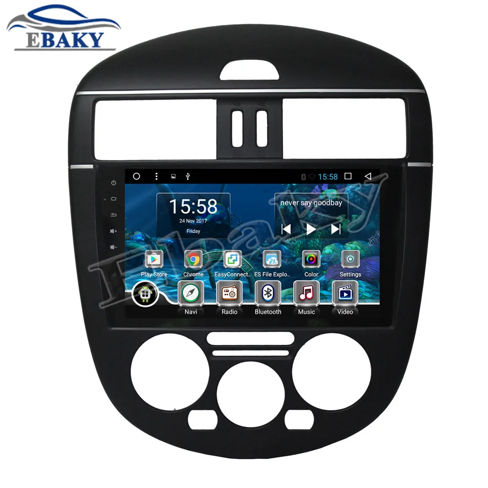 Top NaviTopia 9inch 1GB/2GB RAM Quad Core/Octa Core Android 7.1/8.1 Car DVD Radio for Nissan Tiida L 2011 2012 2013 2014 2015 GPS 2