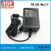 Original MEAN WELL GS18U05-P1J 15 Watt 3A 5 V meanwell industrielle wand adapter stufe V 2 pole USA stecker