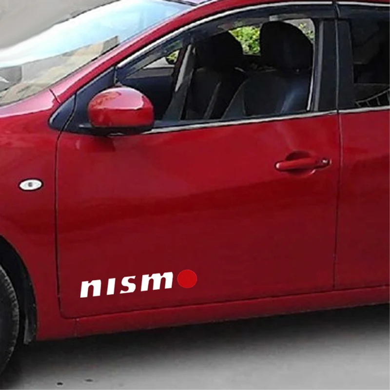 

2pcs PVC nismo car side body sticker for Nissan Tiida Sunny QASHQAI MARCH LIVINA TEANA X-TRAI