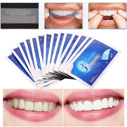 28 шт./14 пар 3D белые гелевые отбеливающие полоски для зубов, гигиена полости рта, уход за полостью рта, двойные эластичные полоски для зубов, отбеливающие стоматологические отбеливающие инструменты
