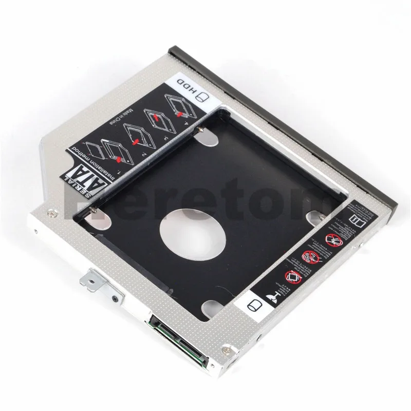 Heretom ноутбук ODD DVD/CD-ROM Optibay 9,5 мм SATA второй жесткий диск HDD SSD лоток Caddy для IBM Thinkpad T440p T540p W540