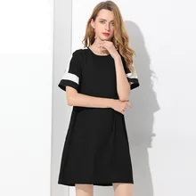 2017 Plus Size 5XL Summer Dress Chiffon Evening Party Women Office Runway Beach Club Ladies Ukraine Casual Black Loose Dresses