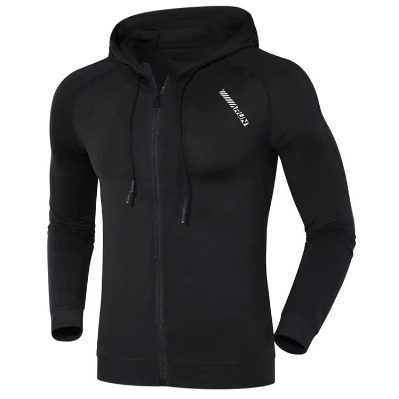 Online Herren Kapuzen Laufen Jacke Patchwork Reflektierende Streifen Fitness Gym Dünne Mantel Männlichen Basketball Fußball Sportswear Training Kleidung