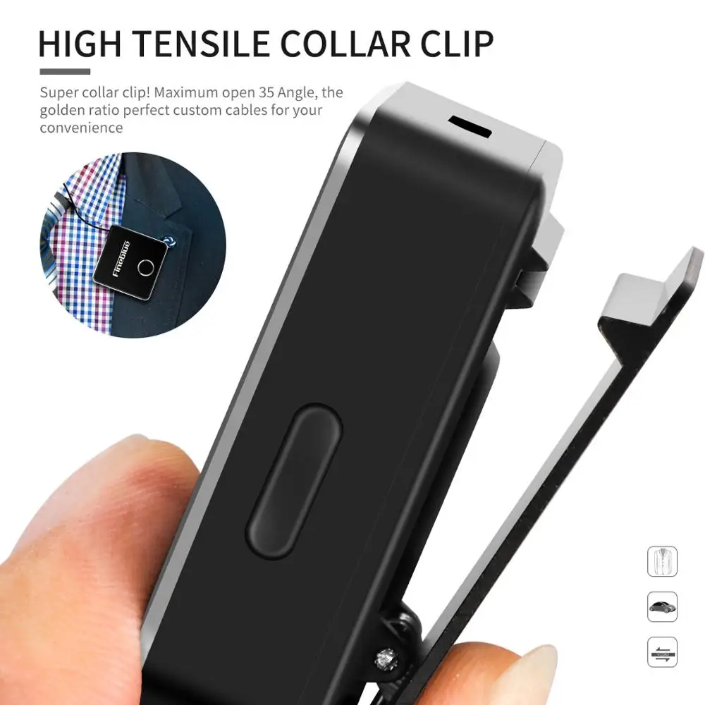 Newest Fineblue F1 Clip on Business Wireless Bluetooth Headset Vibrating Alert HD Sound Quality Earphone with Mic for iPhone X 8