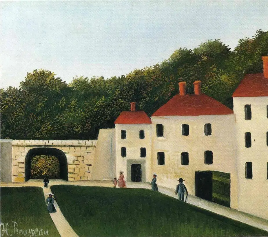High quality Oil painting Canvas Reproductions Promeneurs dans un Parc (1908) by Henri Rousseau hand painted | Дом и сад