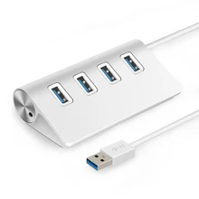 Лидер продаж-usb-хаб премиум-класса 4 Порты и разъёмы Алюминий USB OTG USB хаб для iMac, Macbook, ПК планшетный ПК и ноутбуков высокого Скорость 3,0 3 Портативный разветвитель