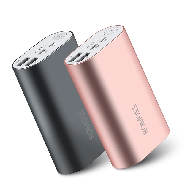 ACE 10000 мАч ROMOSS Dual USB Выходы Алюминиевого Сплава Внешняя Батарея Банк силы Для iPhone 7 7 plus Таблетки Smartphone