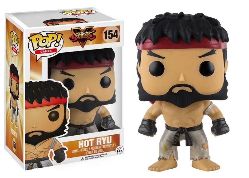 

Exclusive Funko pop Official Games Street Fighter - Hot Ryu Vinyl Figure Collectible Model Toy with Original Box
