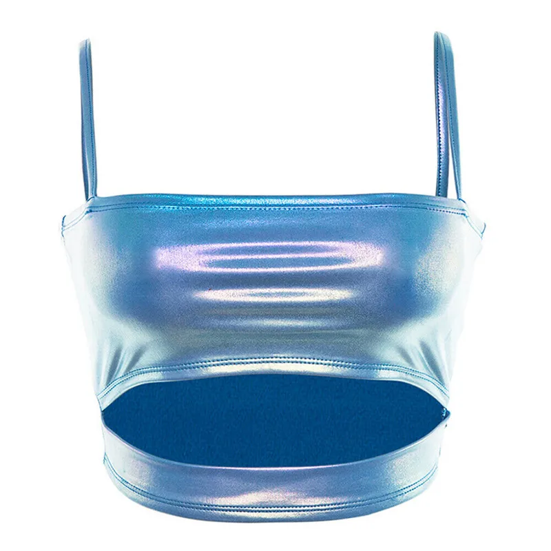 

Trendy Women clothes solid Summer Elastic Sexy Fitness Vest pullover Sleeveless PU Leather Tank one pieces