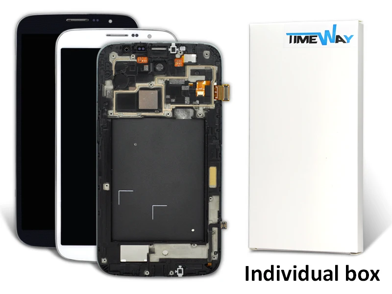

DHL 10pcs  Replacement Black LCD Display Touch Screen Digitizer with Frame for Samsung Mega 6.3 GT-I9200 I9200