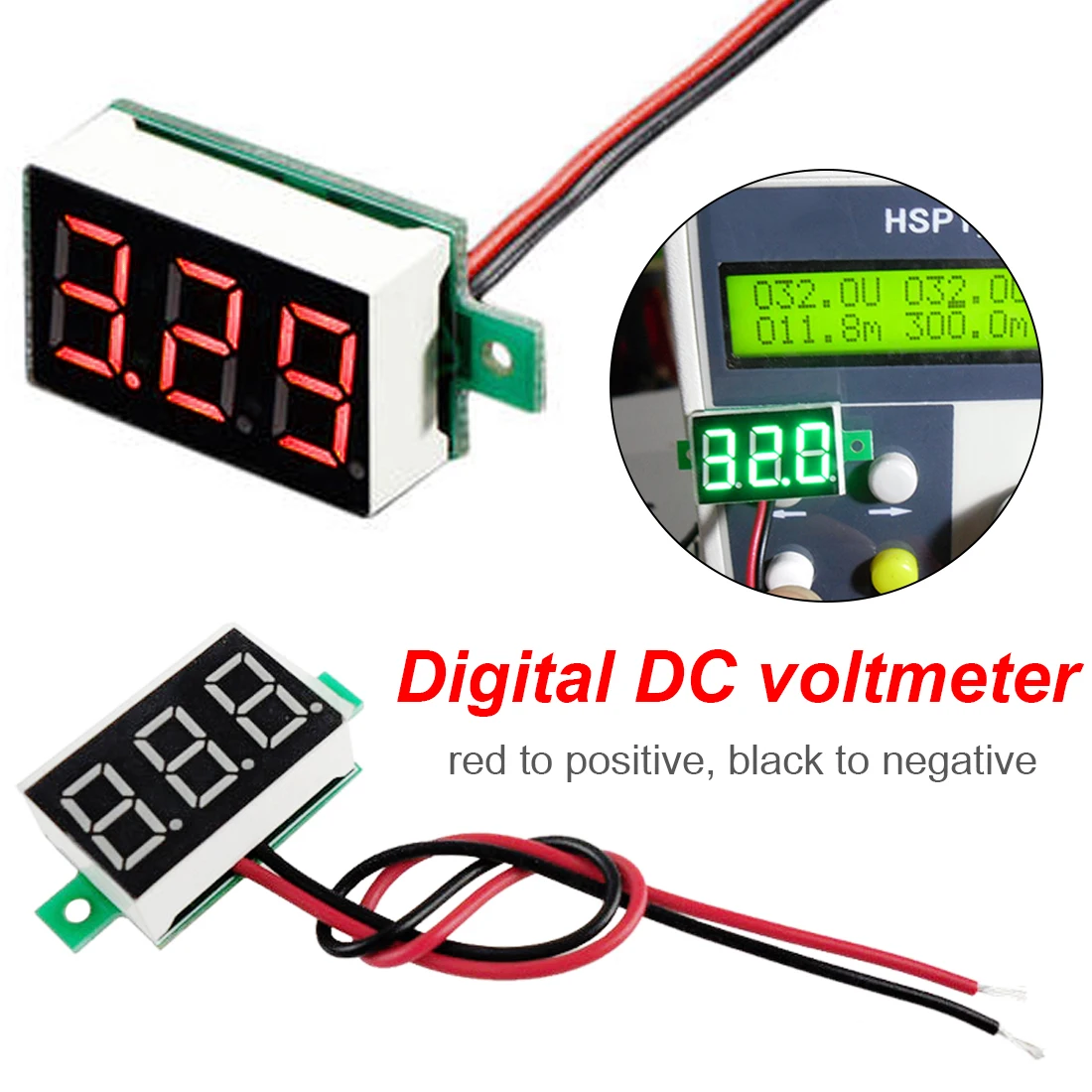 Напряжение meter Мини цифровой вольтметр DC2.50-30.0V Высокая точность 0,36 дюйма светодиодный цифровой вольтметр 2-провод цифровой вольтметр постоянного тока